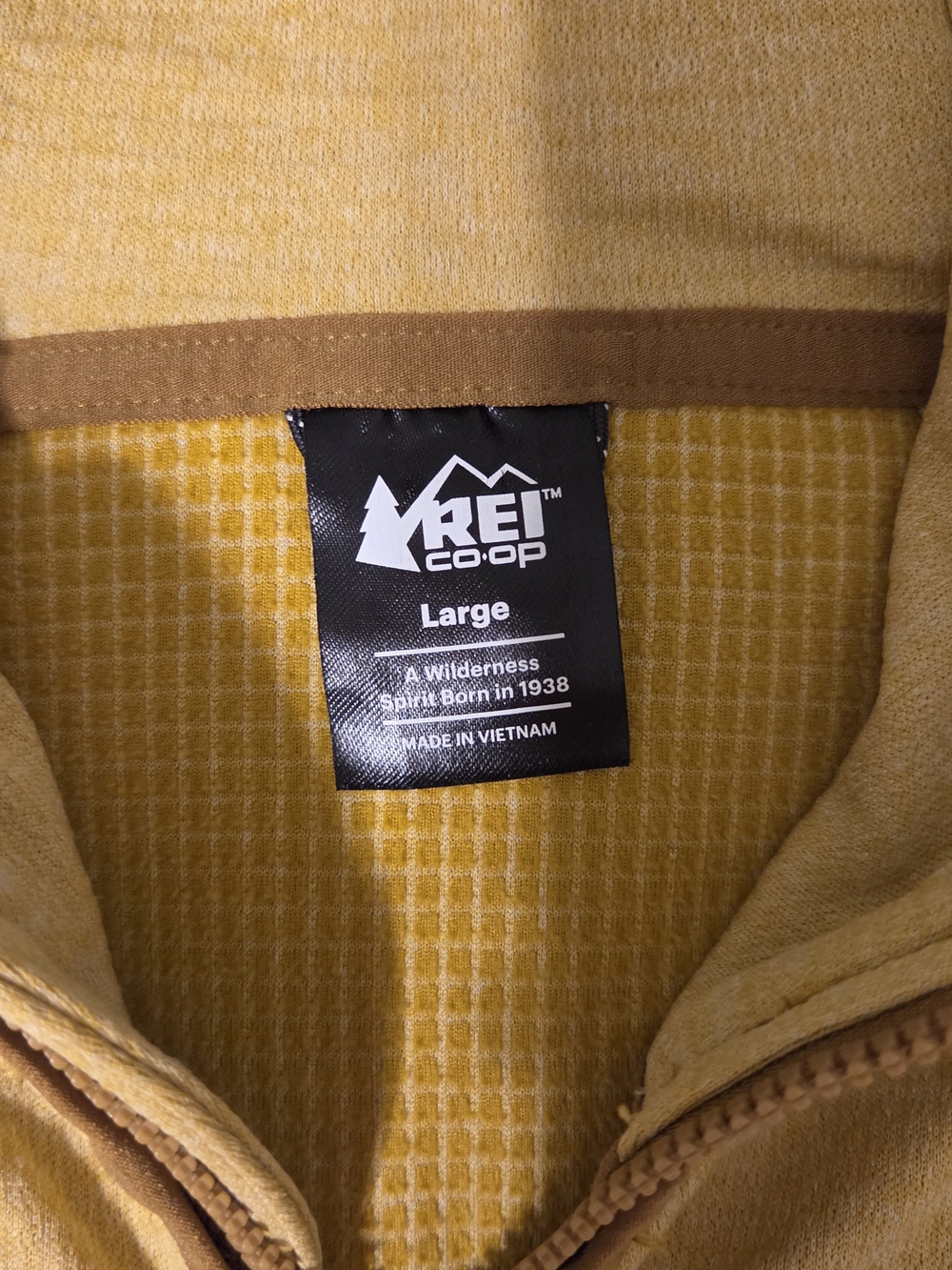 REI Co-op Trailmade Midlayer Burnish Gold Half-Zip Hoodie - Picture 4 of 8